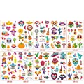 Set di 10 tatuaggi temporanei Giorno dei Morti con teschi di zucchero e motivi festivi - Serie Giorno dei Morti (MR01-MR10)