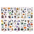 10er Set Halloween temporäre Tattoos mit Kürbis-, Geist- und Fledermausmotiven - WT Serie Stile (WT01-WT10)
