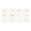 Detail view of gold metallic eye makeup stickers featuring stars, hearts, and butterfly patterns - Metallic Gold Eye Sticker A
