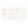 Set of 6 gold stamping eyeshadow stickers with colorful star and butterfly patterns - Holographic Laser Eye Sticker A