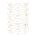 Detailed sheet showing six patterns of metallic gold freckle temporary tattoo stickers - 15cm x 5cm / Gold Metallic Freckles Style A / Gold