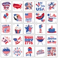 Set of 25 patriotic USA Independence Day temporary tattoos with eagles and flags - 250th Anniversary Independence Day Type A