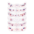 Tatuaggi viso per indipendenza USA con stelle strisce e gnomi patriottici set da 6 - Lentiggini del Giorno dell'Indipendenza Modello A / 15x5cm