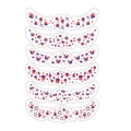 Dettaglio di 6 tatuaggi temporanei patriottici con bandiera USA per il 4 luglio - Lentiggini del Giorno dell'Indipendenza Modello B / 15x5cm