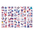 Set di 10 tatuaggi temporanei bandiera USA per decorazioni di festa dell'Indipendenza - Stile Giorno dell'Indipendenza A (独立日A) / 12cm x 6.8cm