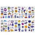 Set de 10 hojas de tatuajes temporales coloridos de Halloween y fiestas para niños - Serie Halloween WE