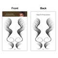 Wasserfeste Babyhaar-Tattoo-Sticker mit lockigem Design in Schwarz, Variante 02 - Lockiger Stil (002)
