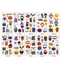 Set di 10 fogli di tatuaggi temporanei di Halloween per bambini con zucche e fantasmi - Serie Halloween WF (10 fogli)