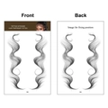 Wavy Baby Hair Edge Tattoo Aufkleber Stil 04 für natürliches Haaransatz-Styling - Dichter Wellenstil (004)