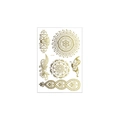 Set de pegatinas de tatuajes temporales de encaje henna mandala y mariposa oro rosa - Patrón de Mariposa Mandala (LS金-1)