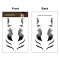 Realistic baby hair edge tattoo sticker variant 05 in black with natural curly texture - Simulation Style (005)