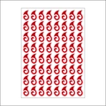 Foglio con 64 tatuaggi temporanei a fiamma rossa per decorazione cosplay Nezha - Stile Fiamma Nuvola Rossa (哪吒A)