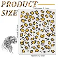 Guía de tallas de tatuajes faciales con estampado de leopardo 13x16cm y detalles - Bronceado de Leopardo