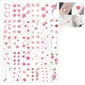 Lot de 30 tatouages temporaires fleurs de cerisier sur le bras et la clavicule - Série Fleurs de Cerisier Lot 1 (YH-1)