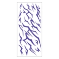 Adesivo per tatuaggio tribale blu con linee geometriche e fiamme blu-viola scuro - Cacciatore Viola (2 Fogli/Confezione) / 11*24cm