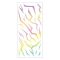 Tatuaggio temporaneo laser sfumato motivo fulmine anime con tema demone viola vibrante - Laser Olografico 1 (2 Fogli/Confezione) / 11*24cm