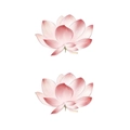 Wasserfeste Lotusblumen Tattoo Aufkleber mit rosa Aquarell Effekt im eleganten Blumendesign - 5*8 / Glücks-Lotus