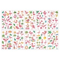 Set of 10 flamingo temporary tattoos for kids with summer beach and palm tree designs - Summer Flamingo / 10 Pieces/Pack (6.8*12cm)