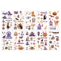 Set di 10 tatuaggi temporanei glitterati per Halloween con zucche e fantasmi - Stile CP Glitter Halloween (CP-01-10)