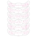 Detailed view of six pink freckle tattoo stickers with hearts and star patterns - 15cm x 5cm / Freckle Bronze Style A / Bronze