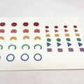 Bunte geometrische temporäre Tattoos Set mit Kreis und Quadrat Formen für Mädchen - Formen
