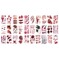 Waterproof Halloween temporary tattoos with realistic bloody scars and gore wound designs - Horror Scars Series (J Series)