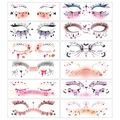 Set of 12 vibrant Halloween face tattoos with Gothic and spooky aesthetic designs - Halloween Makeup Sticker A
