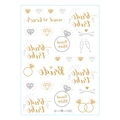 Tatuaggi temporanei oro rosa con scritte Bride Tribe e Maid of Honor per addio al nubilato - Oro Bicolore 01 - Stile Bride Tribe