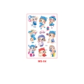 Waterproof cartoon temporary tattoo stickers for kids featuring cute girls MS-04 style - Cute Girls Style (MS-04)