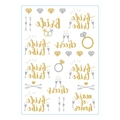 Rose gold and silver Bride Tribe temporary metallic tattoo set for bachelorette parties - Two-Tone Gold 3 - Metallic Wedding Style