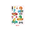 Waterproof children cartoon dinosaur racing theme tattoo stickers variety sheet - Dinosaur Racing Style (MS-07)