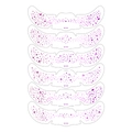 Six sets of gradient pink and purple freckle face tattoo stickers with heart and star shapes - Freckle Bronze Style A / 15x5cm