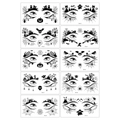 Set mit 10 Halloween Augen-Tattoos mit Spinnennetz und Fledermaus für das Party-Makeup - Augenwinkel-Stil (YJD Halloween Augenaufkleber)