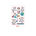 Waterproof cartoon astronaut space theme tattoo sticker set featuring rockets and planets - Astronaut Space Style (MS-17)