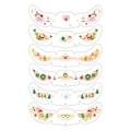Detalle de 6 pegatinas de tatuajes faciales navideños con diseños festivos de dibujos - Navidad F