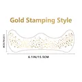 Détail des dimensions des tatouages temporaires dorés en forme de vague pour le visage - Grand Style Feuille d'Or-A