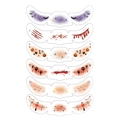 Waterproof Christmas and Halloween freckle tattoo stickers set with spooky facial designs - Colored E/Halloween Style