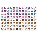 96er-Set leuchtende Leoparden-Tattoos mit Tier- und Symbolmotiven für Partys - Leopardenmuster Stil A / 8 Blatt/Set