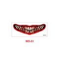 Realistic Halloween bloody sharp teeth mouth tattoo sticker for party makeup DIY WD-01 - Bloody Sharp Teeth Style (WD-01)