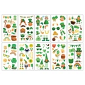 Set of 10 St. Patrick's Day temporary tattoo stickers with shamrocks and lucky icons - CU Irish Style (CU爱尔兰)