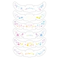 Set da 6 adesivi per viso con lentiggini arcobaleno e motivi per feste di Halloween - Stile Laser Halloween C