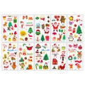 Cartoon Christmas temporary tattoo stickers set with Santa and reindeer for kids parties - DB Christmas