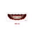 Halloween temporary mouth tattoo sticker WD-12 with bloody teeth for scary party cosplay - Bloody Wide Open Mouth Teeth Style (WD-12)