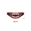Halloween temporary tattoo WD-18 featuring scary alien mouth with sharp teeth and gore - Alien Fangs Flesh Style (WD-18)
