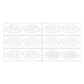 Gold and silver temporary eye tattoo stickers with butterfly and star heart patterns - Metallic Silver Eye Sticker B