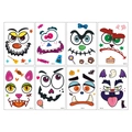 Set di 8 adesivi colorati mostri di Halloween con zucche e fantasmi per feste - Adesivo Zucca Stile B (NGB) / Set di adesivi