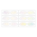 Variety set of six gold and silver foil eye shadow stickers with butterfly and heart patterns - Holographic Laser Eye Sticker B