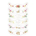 Golden Easter temporary face tattoos with bunny, butterfly and star patterns for party makeup - Easter Gold Style I (QB-101 to 106)
