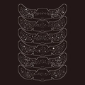 Silver metallic freckle tattoo stickers with heart and star patterns in six unique styles - Silver Freckle Type A (QB-A01-A06)