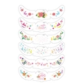 Set of six laser holographic Easter temporary tattoos with rabbit and flower patterns - Easter Laser Style I (QB-101 to 106)